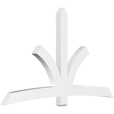Ekena Millwork Davenport Architectural Grade PVC Gable Bracket, 96"W x 56"H x 4"D x 6"F, 14/12 Pitch GBP096X56X0406DAV00